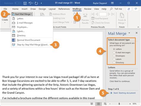 Create Labels Using Mail Merge in Word 2007 or Word 2010 - YouTube