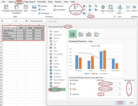 Create Line Chart And Clustered Column Chart Excel 2016