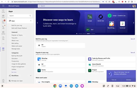 Create Microsoft Teams Web App for Chromebook