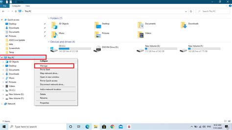 Create New Local Drive in Windows 10