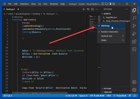 Create PowerShell scripts with VS Code