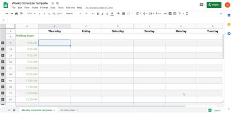 Create Printable Work Schedule Google Sheets