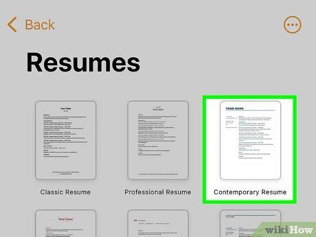 Create Resume On Iphone