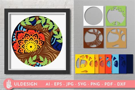 Create Stunning Layered Tree Mandala SVG Designs with Ease!