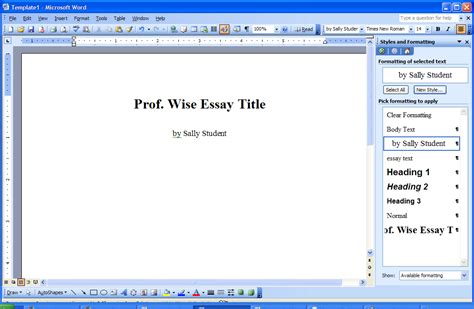 Create Word Document Template