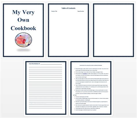 Create Your Own Free Printable Cookbook