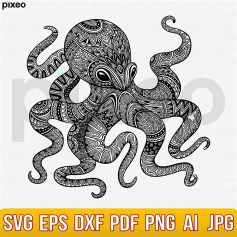 Create Your Own Octopus Mandala with these Free SVG Files!