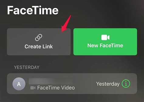 Create a FaceTime Invite Link on iPhone