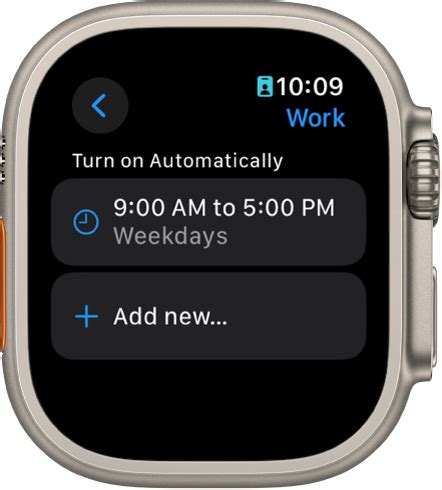 Create a Focus schedule on Apple Watch