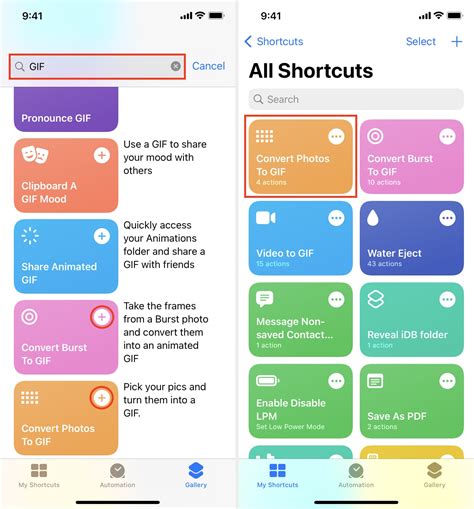 Create a GIF on iPhone from the Shortcuts app