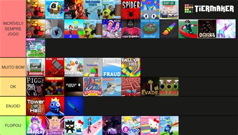 Create a JOGOS DO ROBLOX Tier List - TierMaker