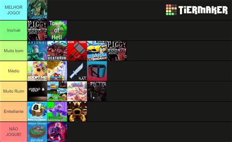 Create a JOGOS ROBLOX CLASSIFIQUE Tier List - TierMaker