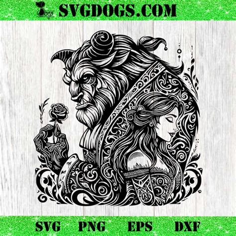 Create a Magical Masterpiece with Beauty and the Beast Mandala SVG!