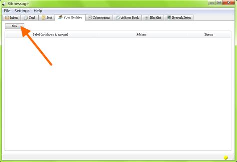 Create a New Bitmessage Account