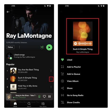 Create a Spotify Code in the Mobile App