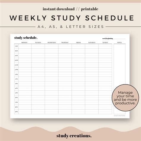 Create a Study Schedule