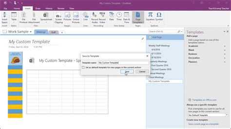 Create a Template in OneNote - Tutorial - TeachUcomp, Inc.