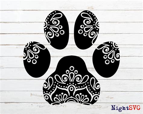 Create a Unique Design with Dog Paw Mandala Svg!