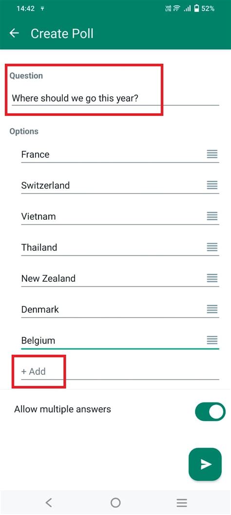 Create a WhatsApp Poll on the Web