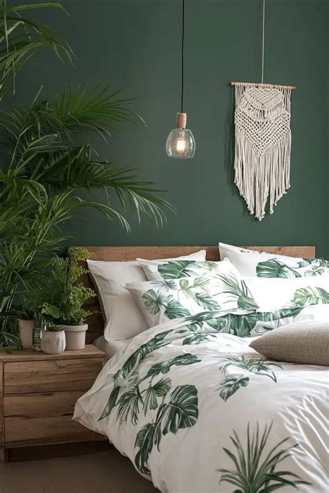 Create a deep green cocooning backdrop