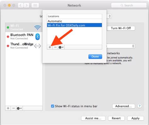 Create a new network location