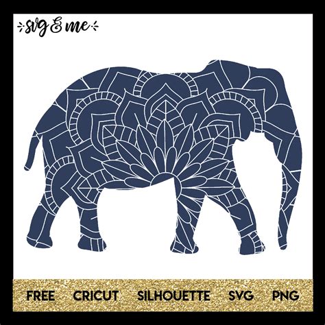 Create an Amazing Elephant Mandala Design with this Free SVG!