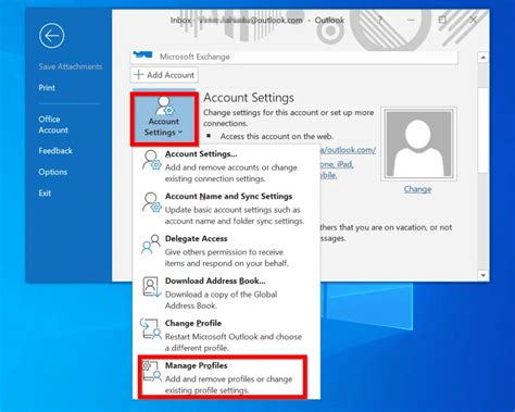 Create and Use a New Outlook Profile