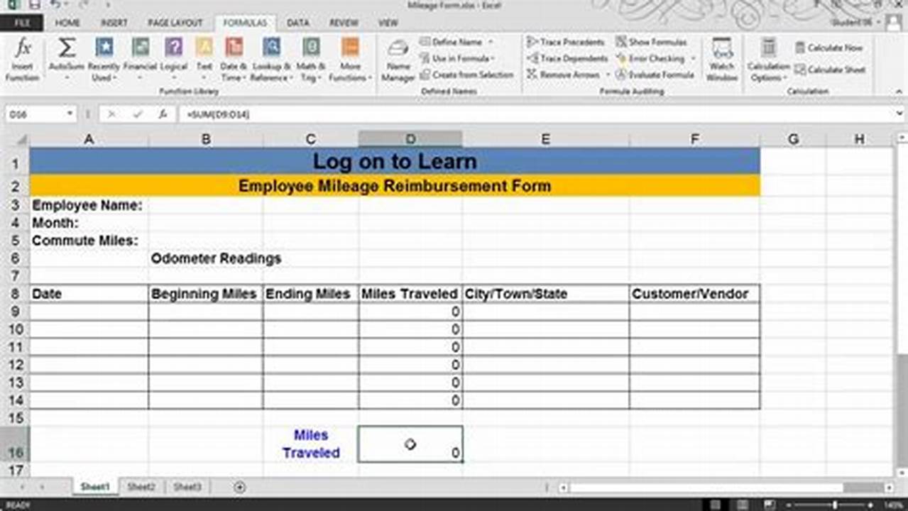 Creating An Excel Template