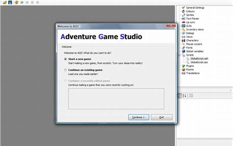 Creating Your First Game In Ags