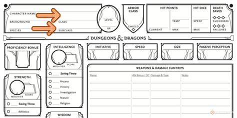 Creating A Character Sheet