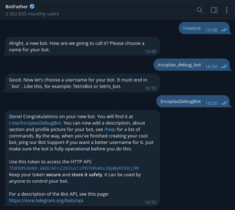 Proses pembuatan bot Telegram untuk pemantauan kesehatan