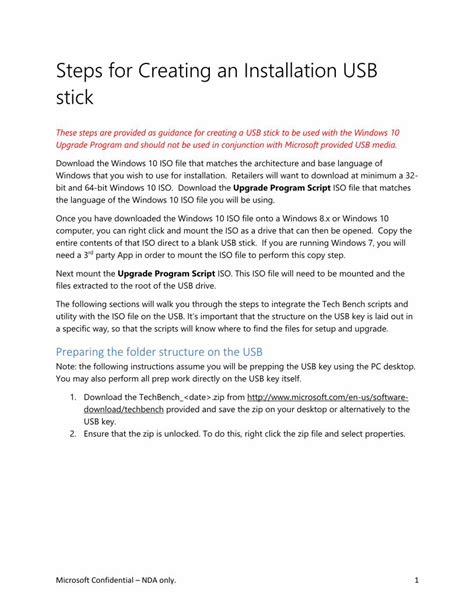 Creating The Windows Installation USB Stick