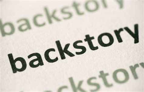 Creating a Backstory