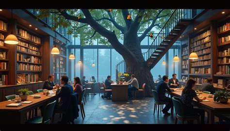 Image of a Book Zone Cafe interior