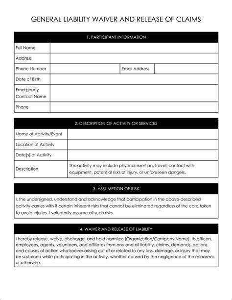Creating a Comprehensive Liability Waiver