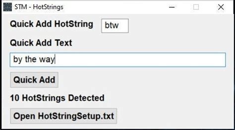 Creating a Hotstring to Autocomplete Text