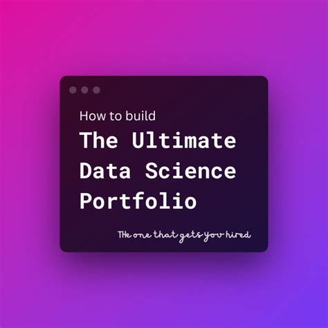 Creating a Killer Data Science Portfolio