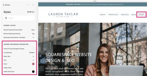 Creating a Main Navigation Page on Squarespace