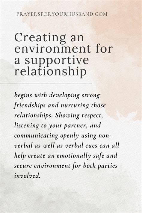 Creating a Supportive Environment in Relationship