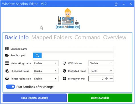 Creating a Windows Sandbox Configuration File