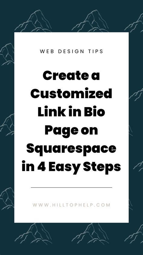 Creating a link in bio site from scratch on Squarespace
