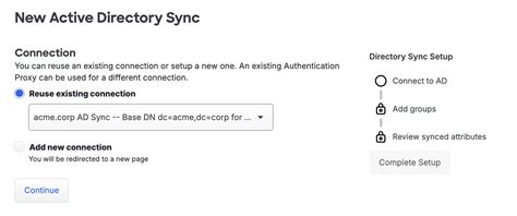 Creating a sync connection