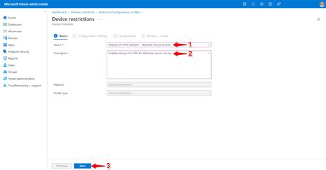 Creating an Always On VPN profile in Intune