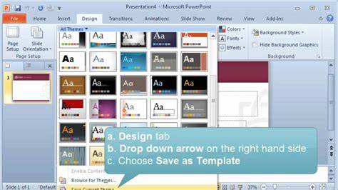 Creating and setting a default template or theme in PowerPoint - YouTube