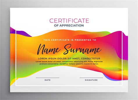 Beautiful creative certificate template design vector 258900 Vector Art