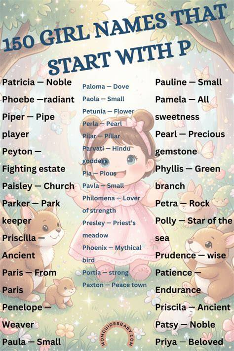 Creative Girl Names That Start With P