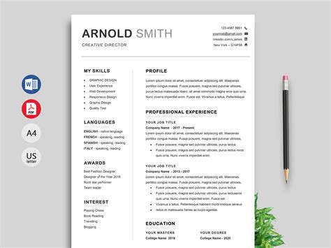 Creative Resume Template Free Download