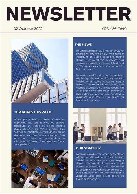 Company Newsletter Design Template Stock Illustration Download Image