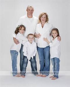Creative White and Blue Family Photos