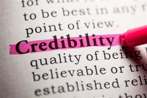 Credibility of the author
